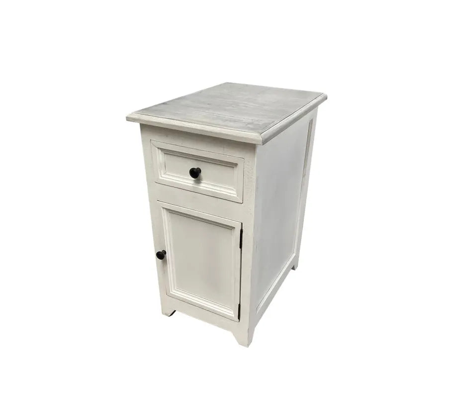 metal knob side table