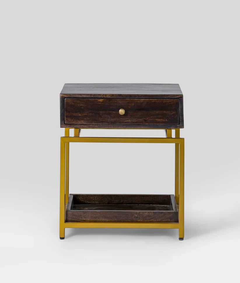 mid-century sheesham bedside