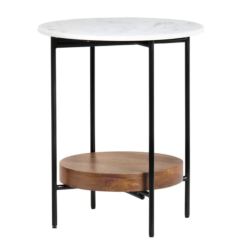 mixed material end table