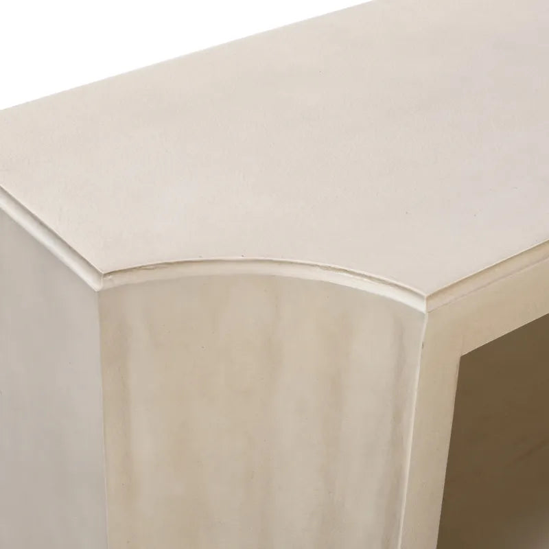 modern mango wood console shelf