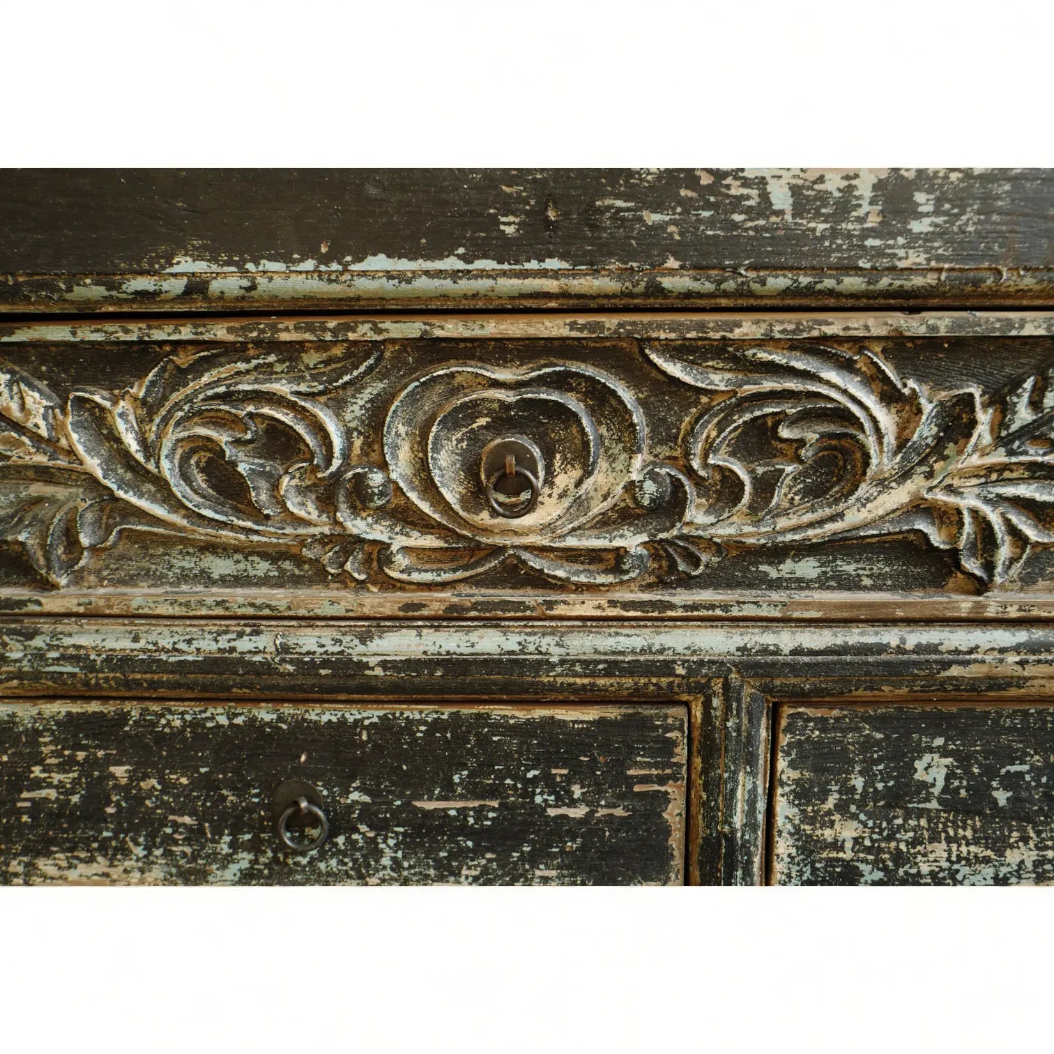 Turquoise Remnants Console Table or Sideboard With Five Drawers Sideboard  Antique Handcrafted Console Table jlhomedecor2021.myshopify.com