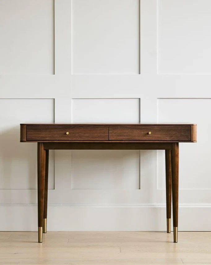natural finish brass desk