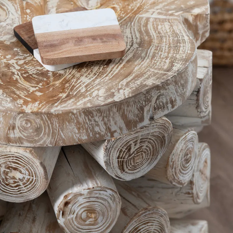 natural wood accent table