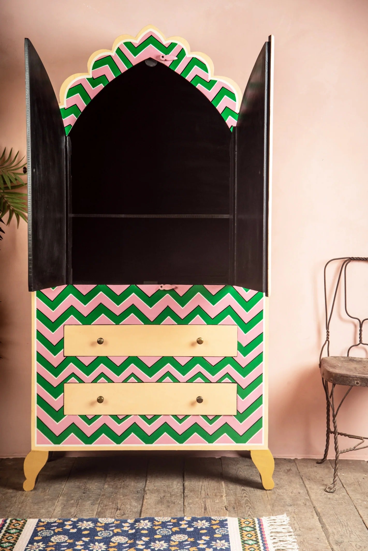 Jaipur Style Hand Painted Mango Wood Cabinet / SideBoard Table, Home Decor Table,Bedroom Table, Side Table By J.L.HOME DECOR - J.L.HOME DECOR