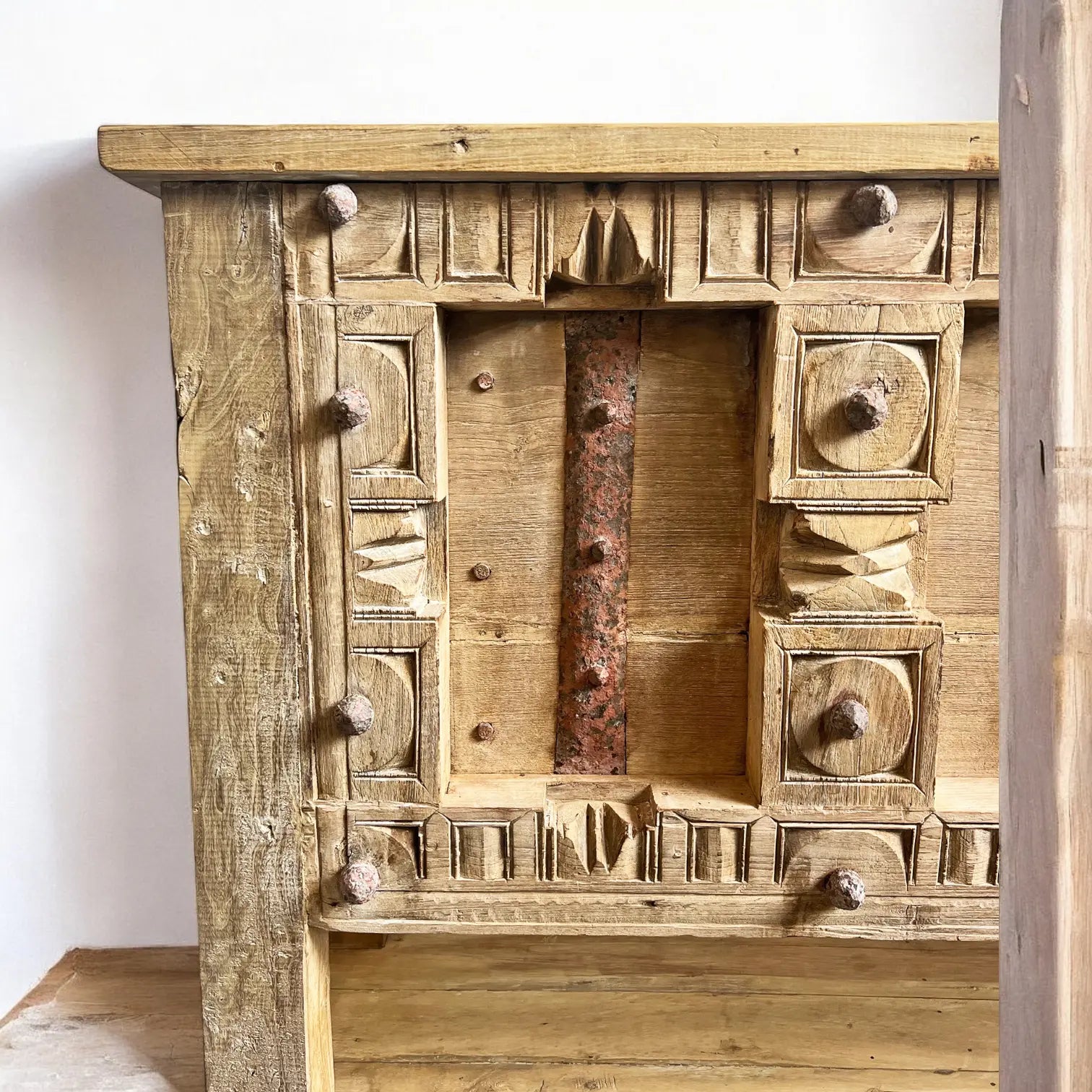 Old Wooden White Rustic Console Table Console Table  Antique Distressed Console jlhomedecor2021.myshopify.com