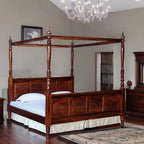 Royal Retreat 4-Poster Bed Sheesham Wood | Contemporary Luxury Wooden Bed