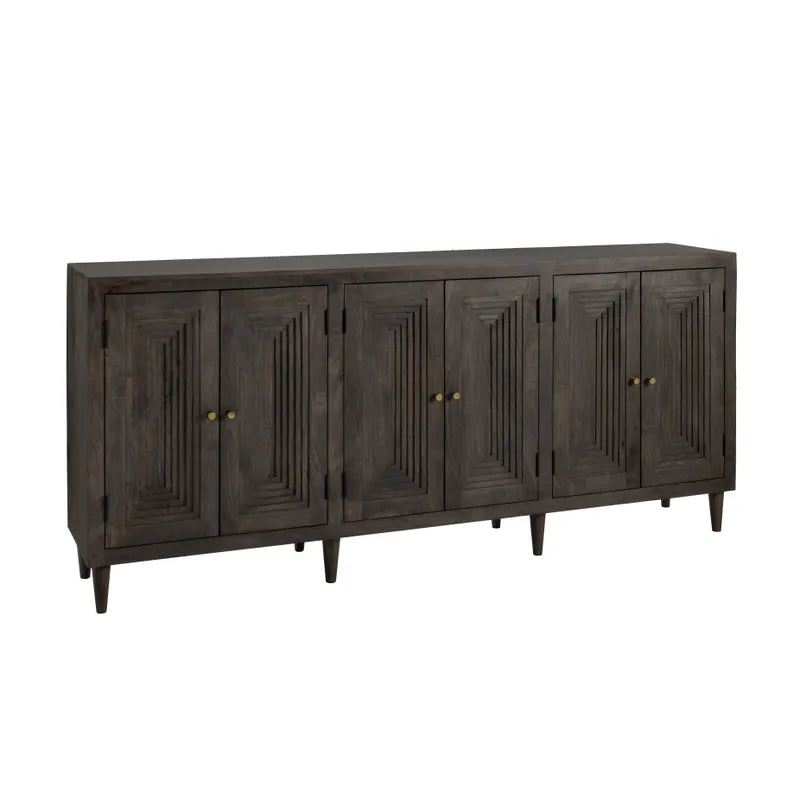 pedestal six door sideboard