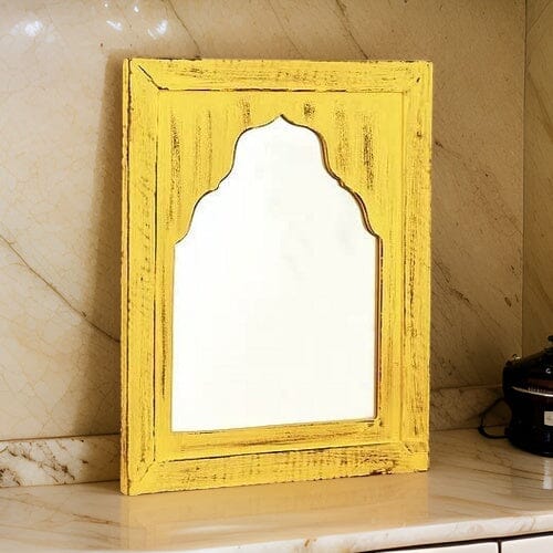 Yellow Mehrab Mirror Frame - J.L.HOME DECOR