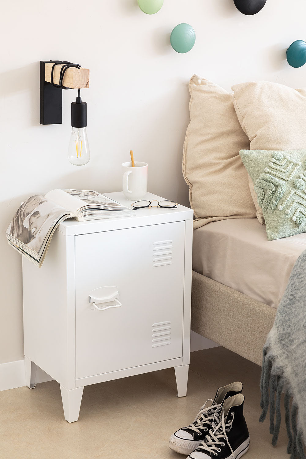 Stylish Metal Bedside Locker