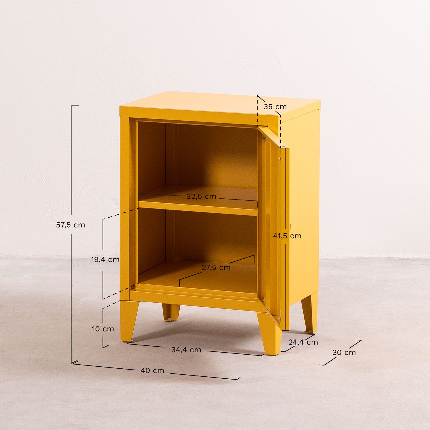 Stylish Metal Bedside Locker