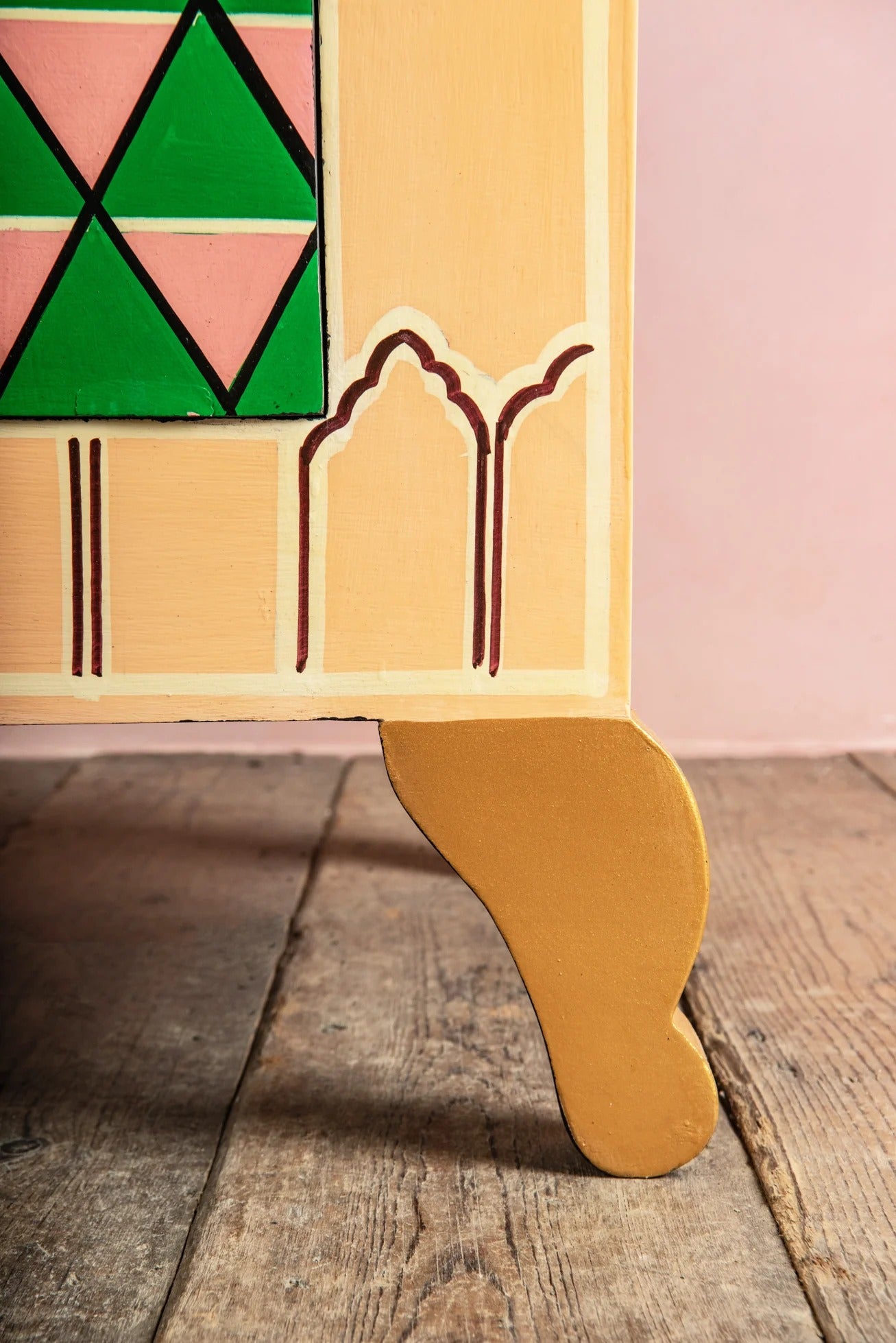Jaipur Style Mango Wood Hand Painted Bedside Cabinet/ SideBoard Table, Home Decor Table,Bedroom Table, Side Table By J.L.HOME DECOR - J.L.HOME DECOR