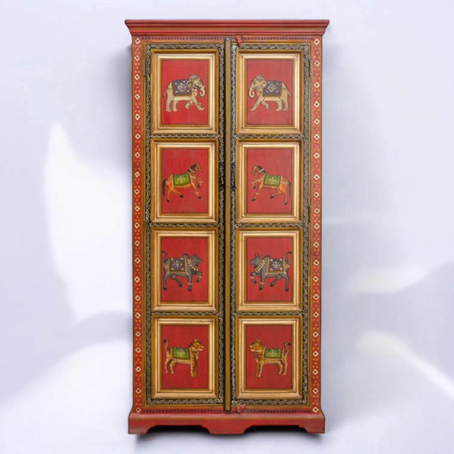 Rajasthani Traditional Solid Wood Wardrobe Wardrobe  Antique Rajasthani Wardrobe jlhomedecor2021.myshopify.com
