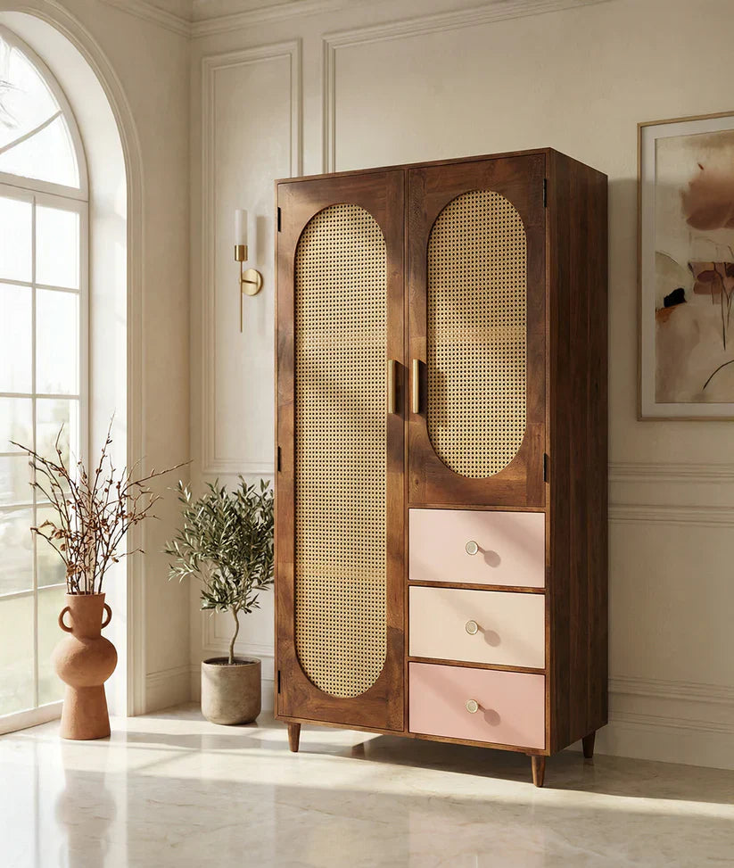 rattan wardrobe storage