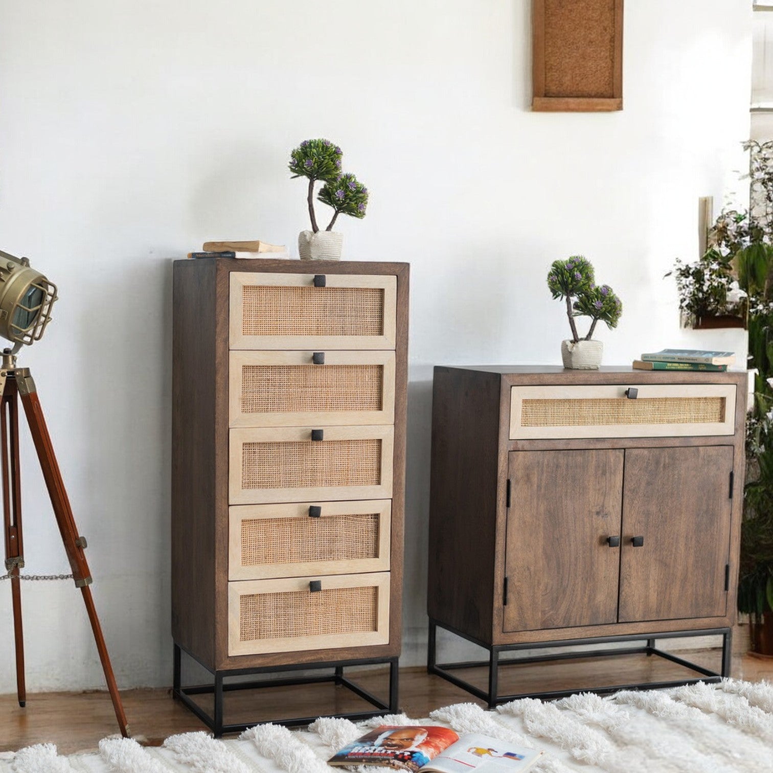 Functional chest dresser for organized living spaces.
