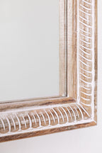 Handmade Indian Style Jharokha Hand Carved Wall Mirror in Solid Hard Wood | Vinatge | Rustic | Living Room Antique Wall Decor