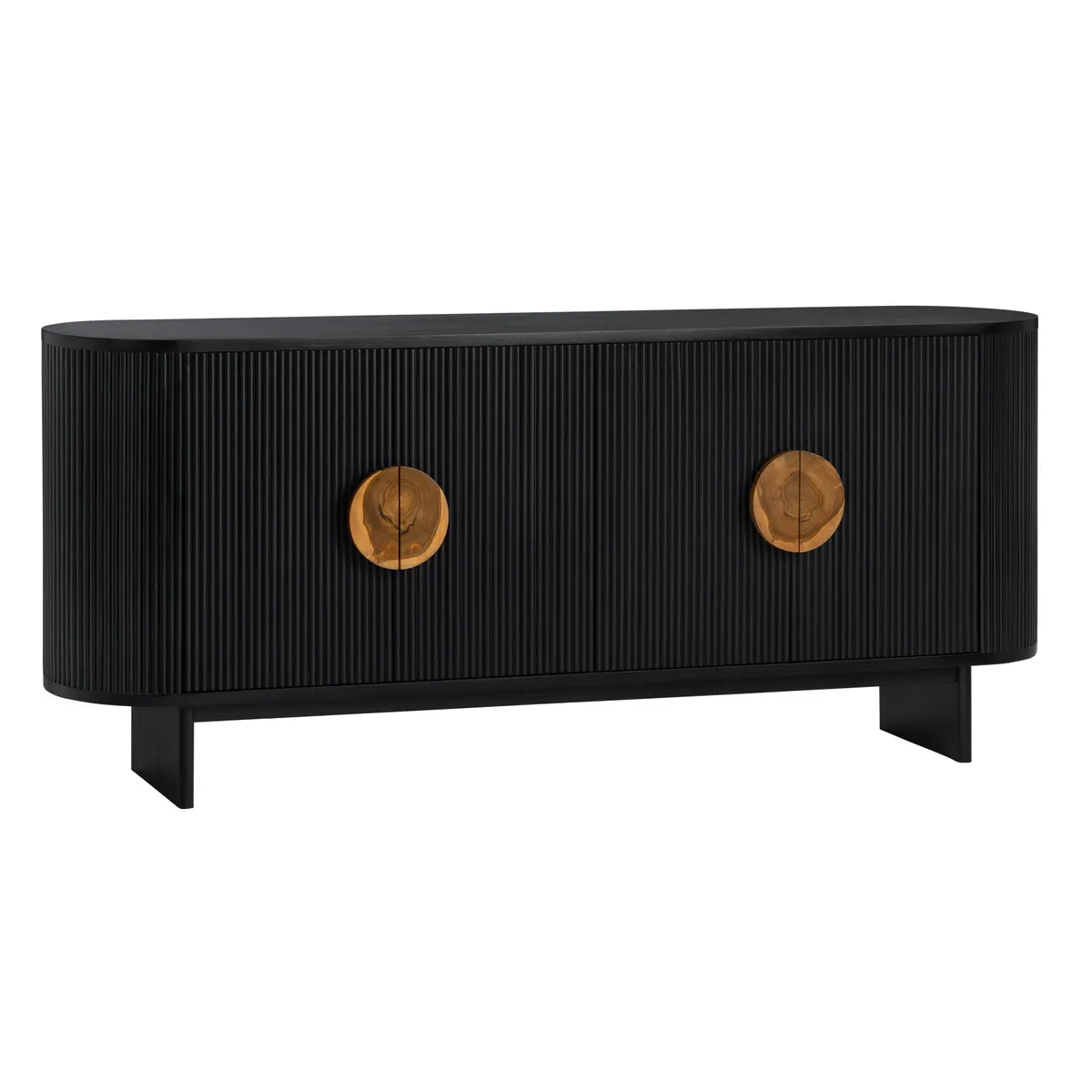 rich black dining storage