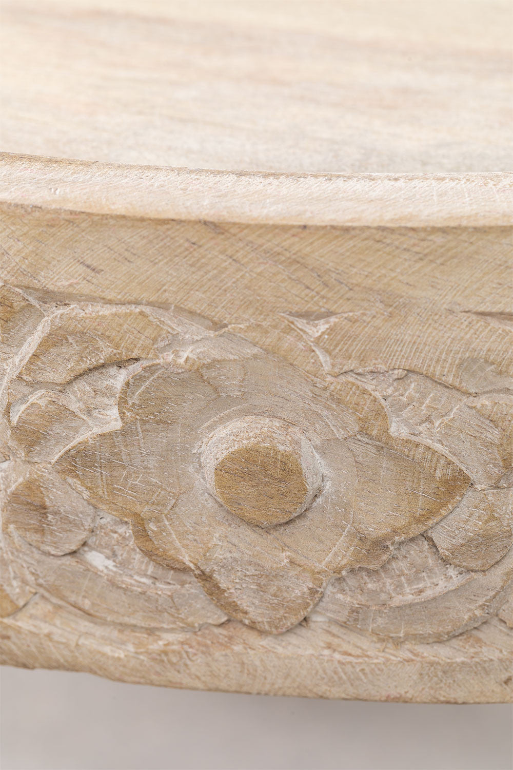 Handmade Nature's Elegance: Handcrafted Round Mango Wood Side Table / Centre Table - A Timeless Accent for Your Home