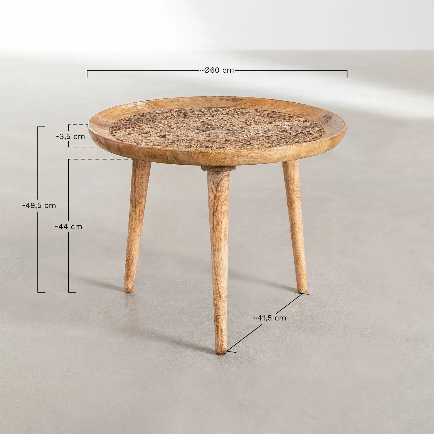 Handmade Nature's Elegance: Handcrafted Round Mango Wood Side Table (40 cm) - A Timeless Accent for Your Home End Table  Antique Wooden Furniture jlhomedecor2021.myshopify.com