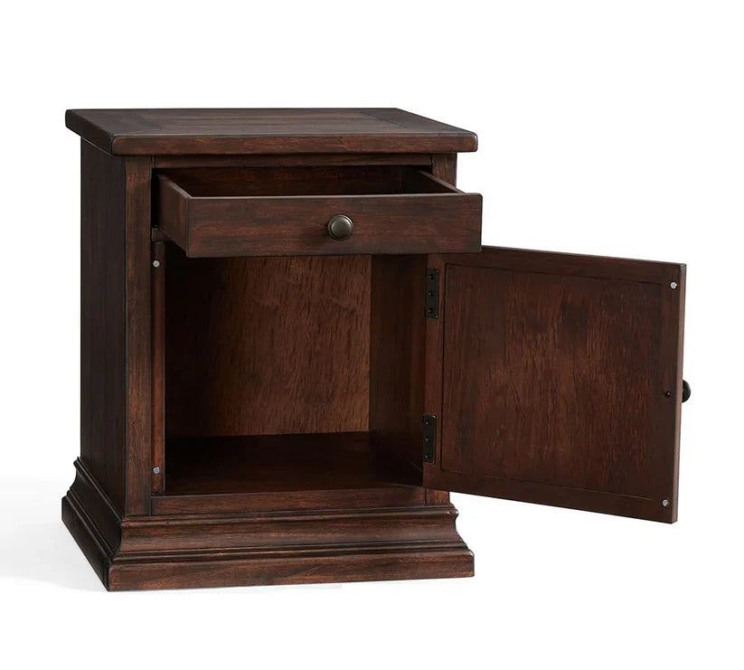 rustic  bedside table