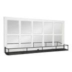 Wooden Mirror With Metal Shelf | 100x45cm - J.L.HOME DECOR