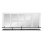 Wooden Mirror With Metal Shelf | 100x45cm - J.L.HOME DECOR