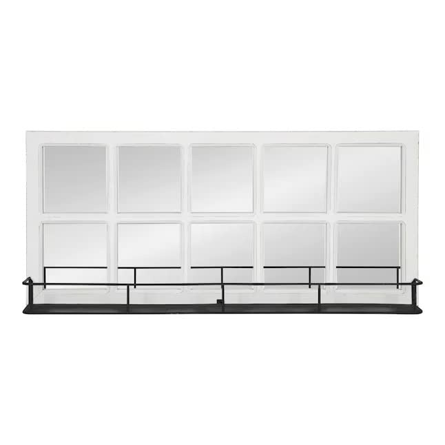 Wooden Mirror With Metal Shelf | 100x45cm - J.L.HOME DECOR