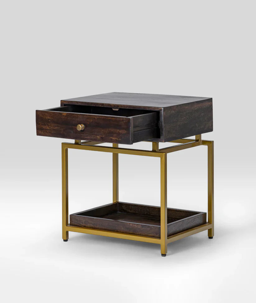 sheesham wood bedside
