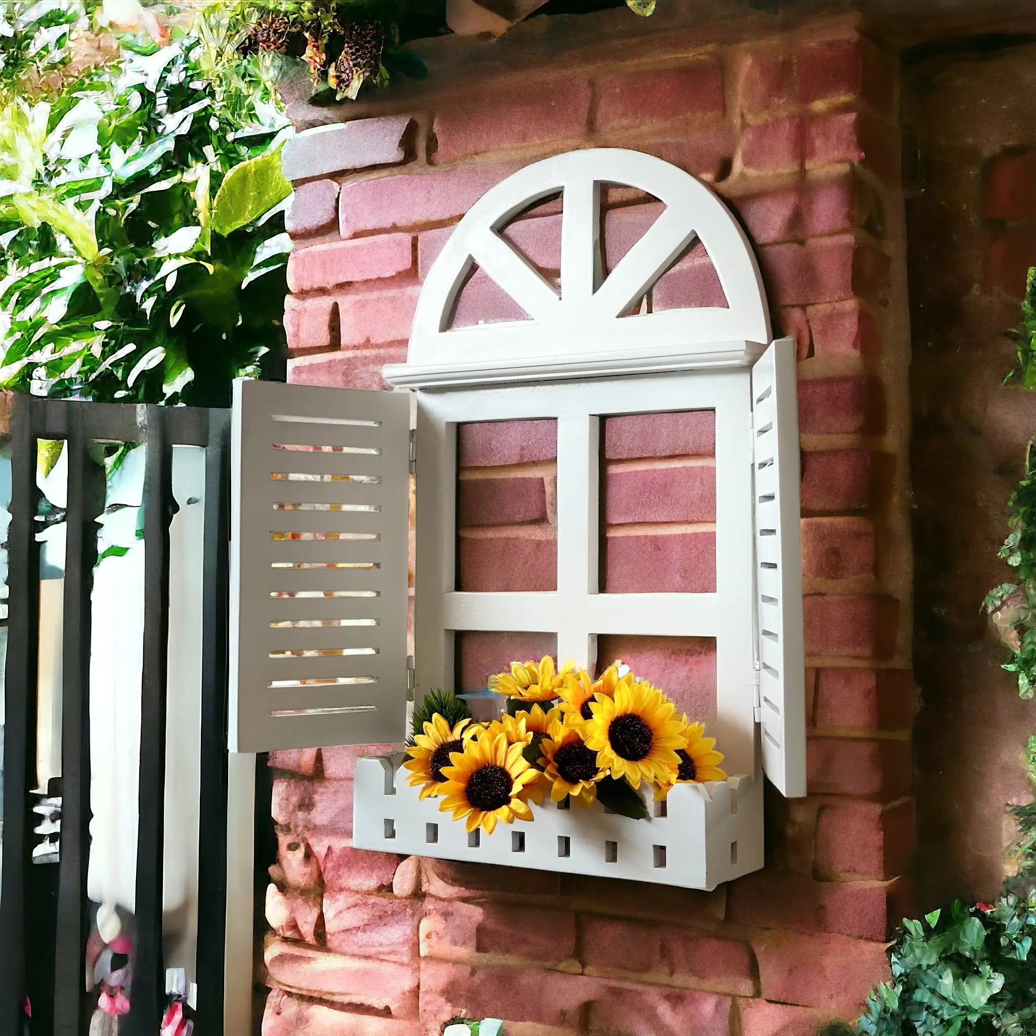 Fake Window Wall Decor Wall Planter  balcony wall decor​ handmade wall decor​ jlhomedecor2021.myshopify.com
