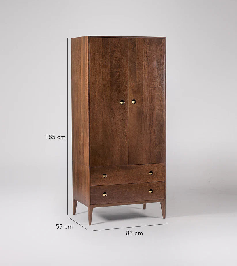 solid mango wood wardrobe