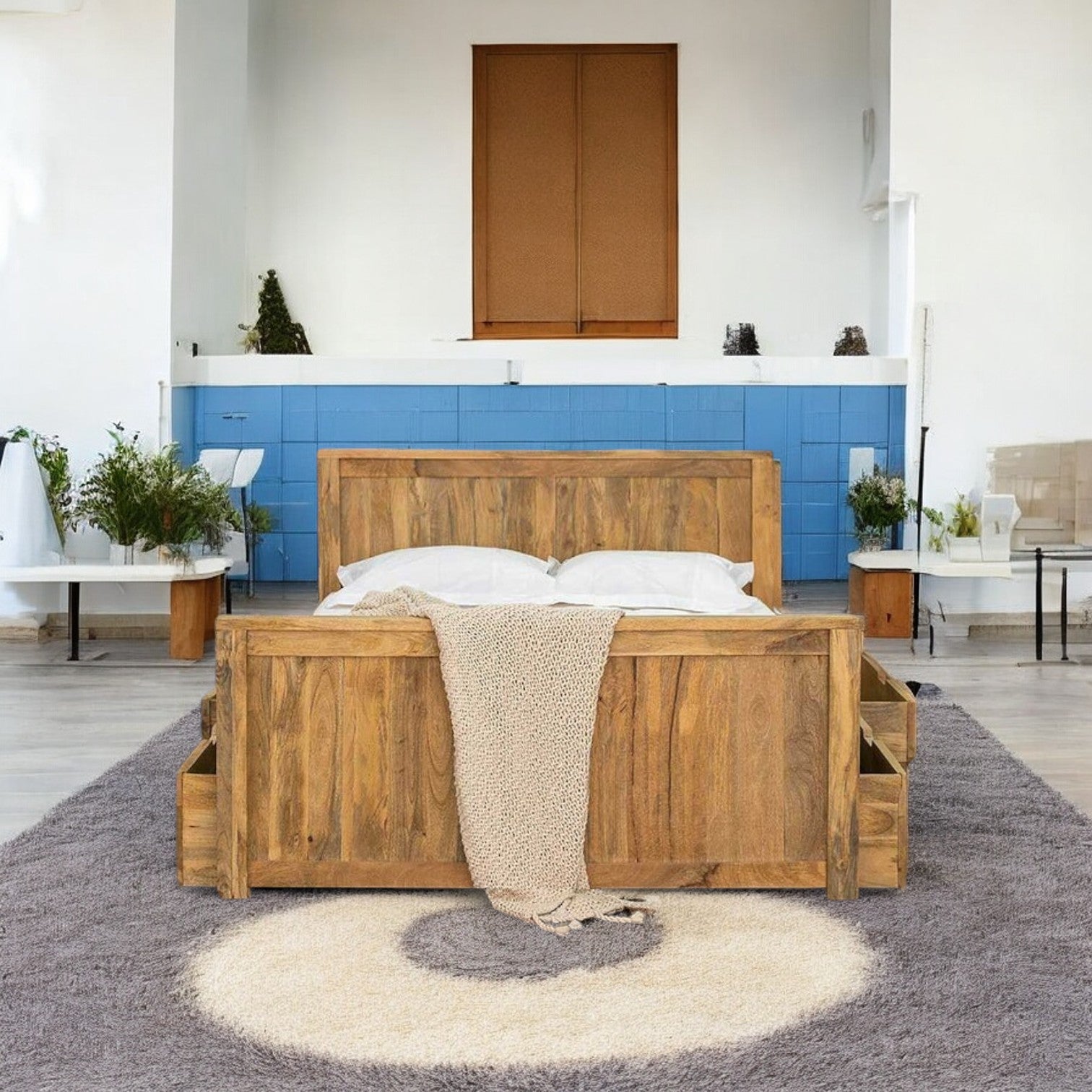 Premium king size bed with storage for larger rooms.
