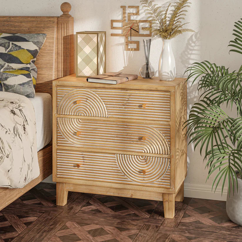 spacious drawer nightstand