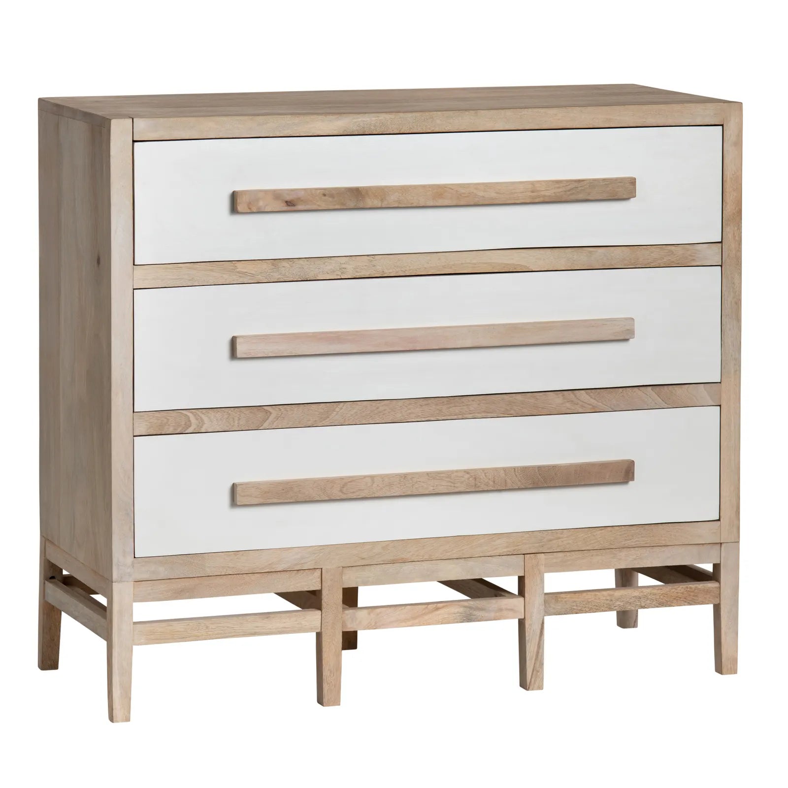  stained white drawer dresser