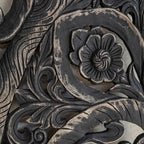 Handcrafted Wooden Mandala Wall Panel | 203x168 cm Mango Wood Bed Headboard | Carved Wood Wall Art for Bedroom & Living Room