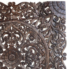 Square Wood Wall Panel - 5 Finish Options | Premium Mango Wood