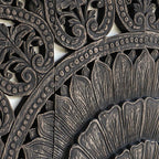 Black Distressed Wood Wall Art | Handcrafted Statement Panel