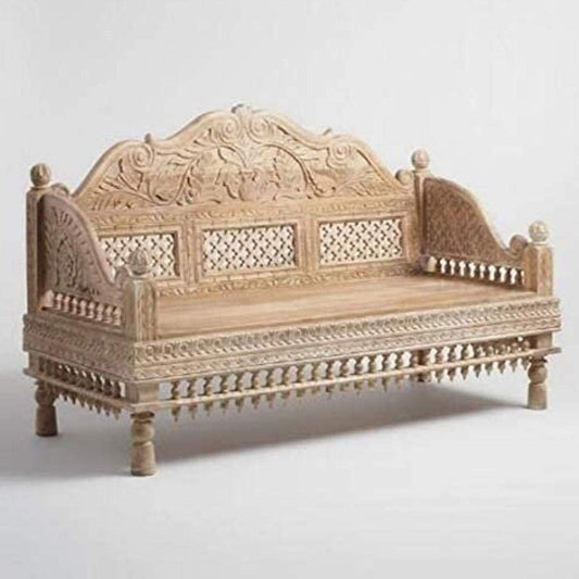 Hand Carved Solid Wood Daybed