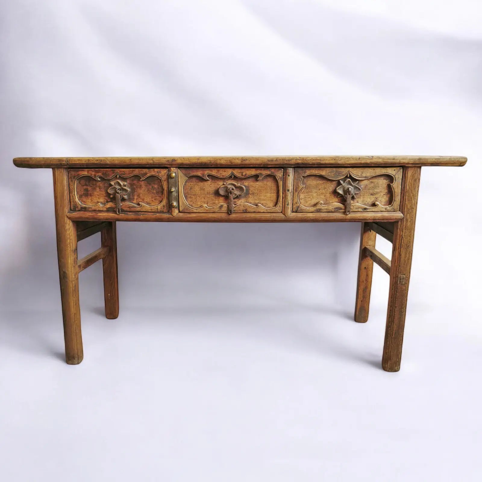 Antique Traditional Hand Carved Three Drawer Console Table Console Table  Antique Console Table jlhomedecor2021.myshopify.com