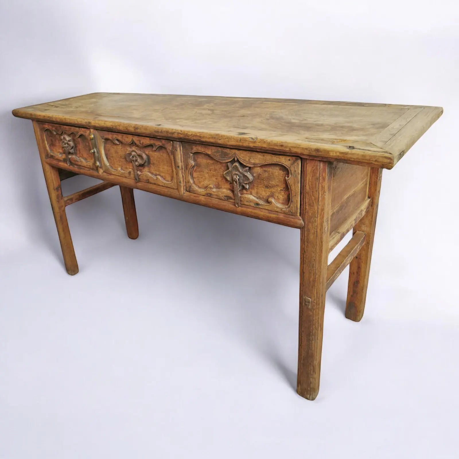 Antique Traditional Hand Carved Three Drawer Console Table Console Table  Antique Console Table jlhomedecor2021.myshopify.com