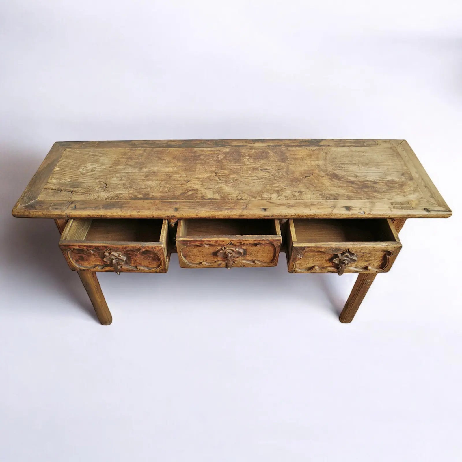 Antique Traditional Hand Carved Three Drawer Console Table Console Table  Antique Console Table jlhomedecor2021.myshopify.com