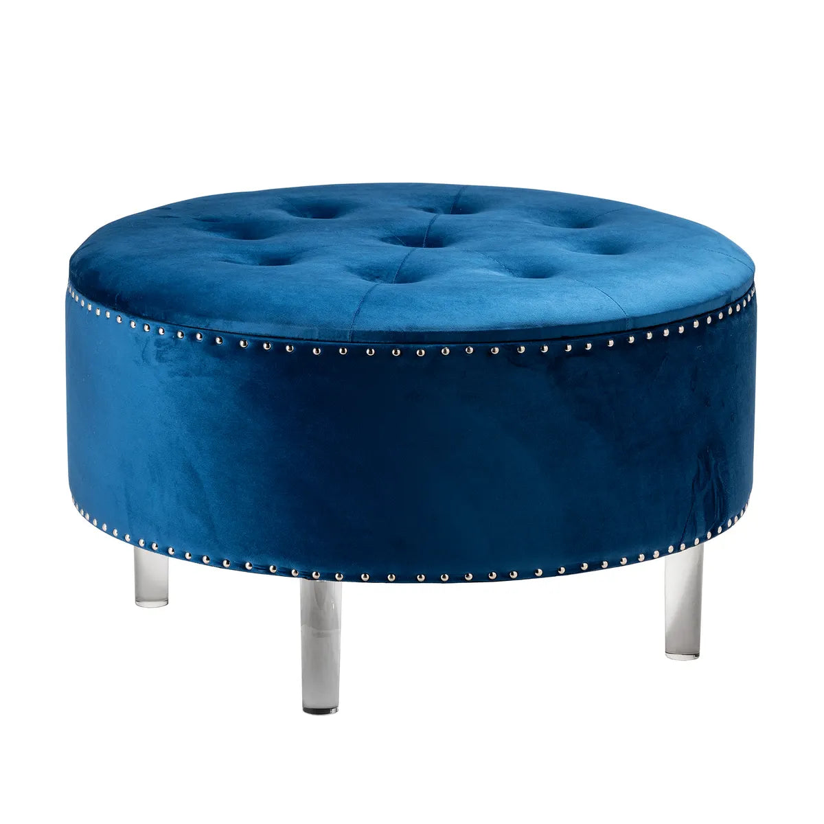 velvet ottoman