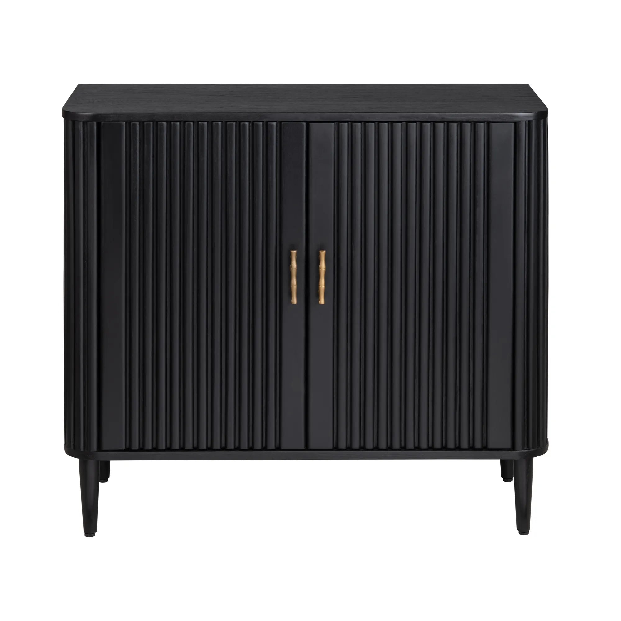 vertical ridge black cabinet