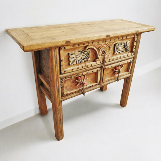 Authentic Village Style Carving Console Table