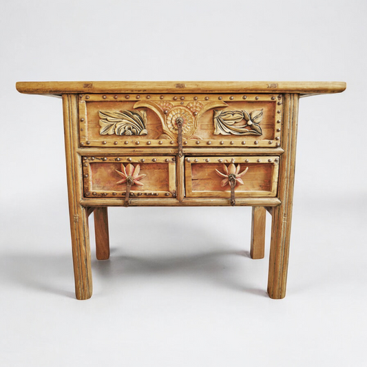 Authentic Village Style Carving Console Table