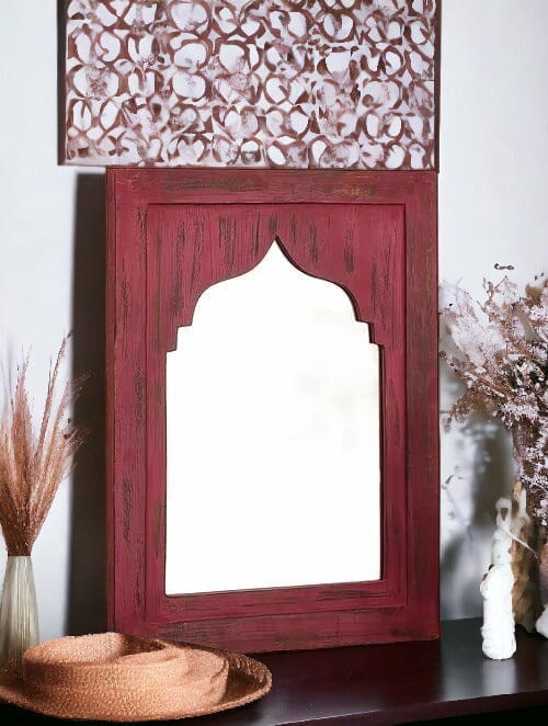 "Explore stunning wall hanging decor, handmade wall decorative items for bedrooms, unique wall decor for living rooms, and balcony wall decor. Discover aesthetic wall decor, carved wood wall hangings, rustic designs, and jharokha mirrors with wooden frames. Enhance interiors with vintage mirrors, antique wood-framed mirrors, full-length wall mirrors, and pink decorative mirrors. Elevate your style with French window mirrors, arched wall mirrors, and functional dressing mirrors. Add elegance to your space wi