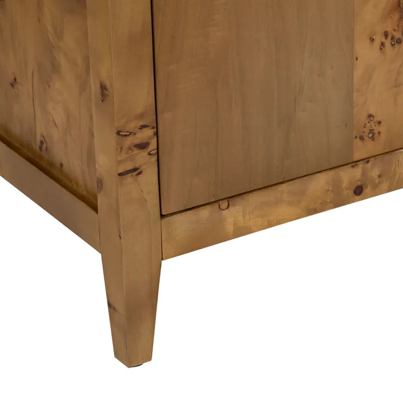 warm brown storage cabinet