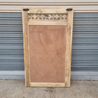 hand carved mirror, solid wood mirror, rustic white mirror, distressed white mirror, horizontal mirror, wall mirror, mehrab arch mirror, arched mirror, jali lattice mirror, entryway mirror, console mirror, living room mirror, bedroom mirror, decorative mirror, indian furniture, handmade mirror, artisan made mirror, premium wood mirror, quality mirror, durable mirror, sturdy mirror, timeless mirror, elegant mirror, statement mirror, ornate mirror, unique mirror, sculptural mirror, focal piece mirror, handcra