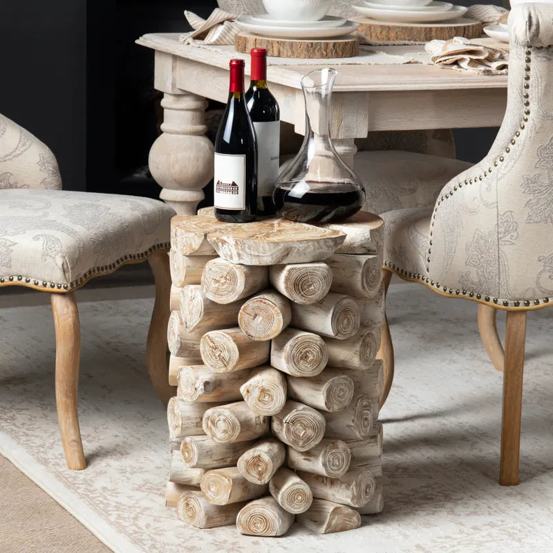 whitewash side table