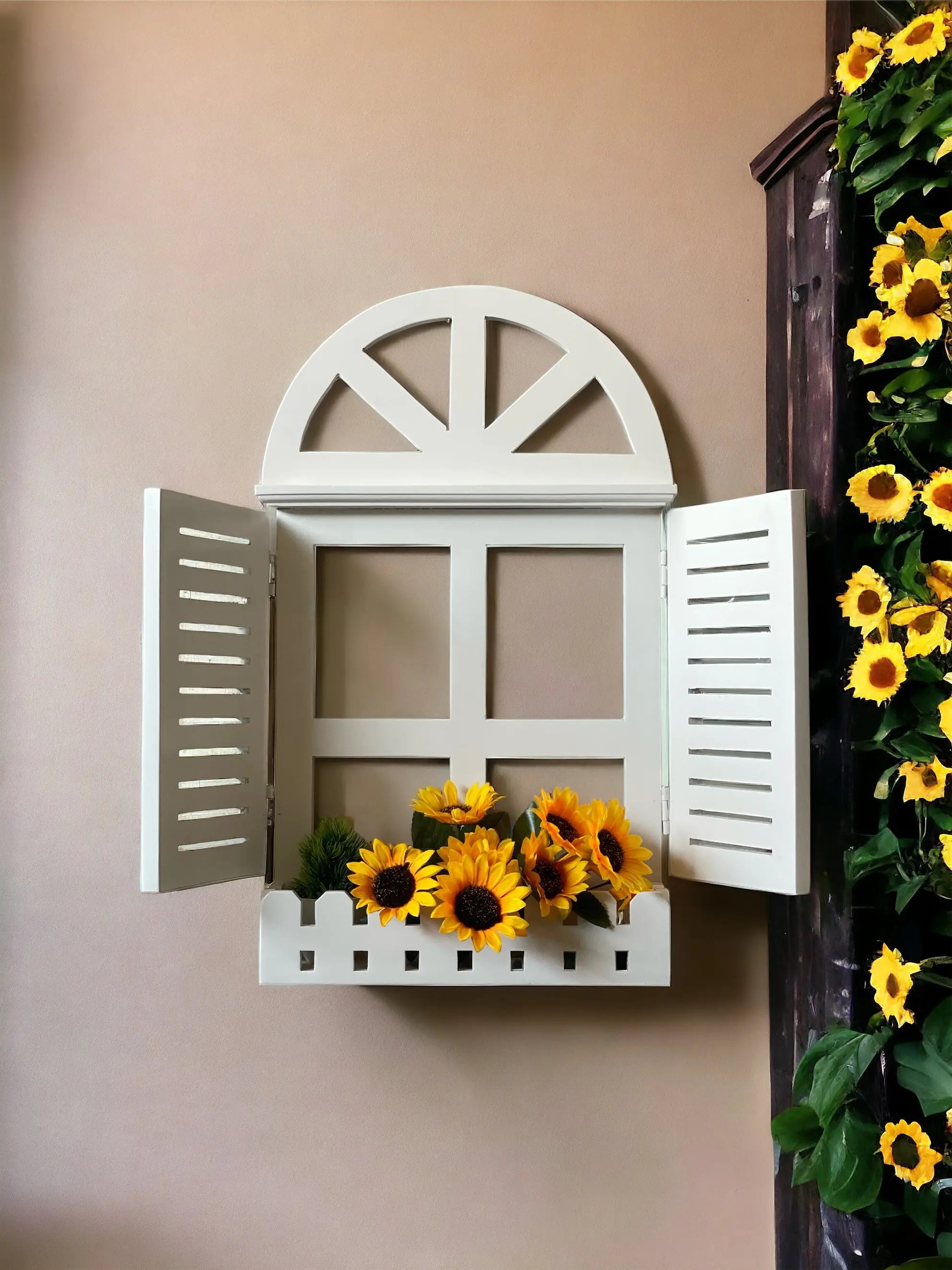 Fake Window Wall Decor Wall Planter  balcony wall decor​ handmade wall decor​ jlhomedecor2021.myshopify.com
