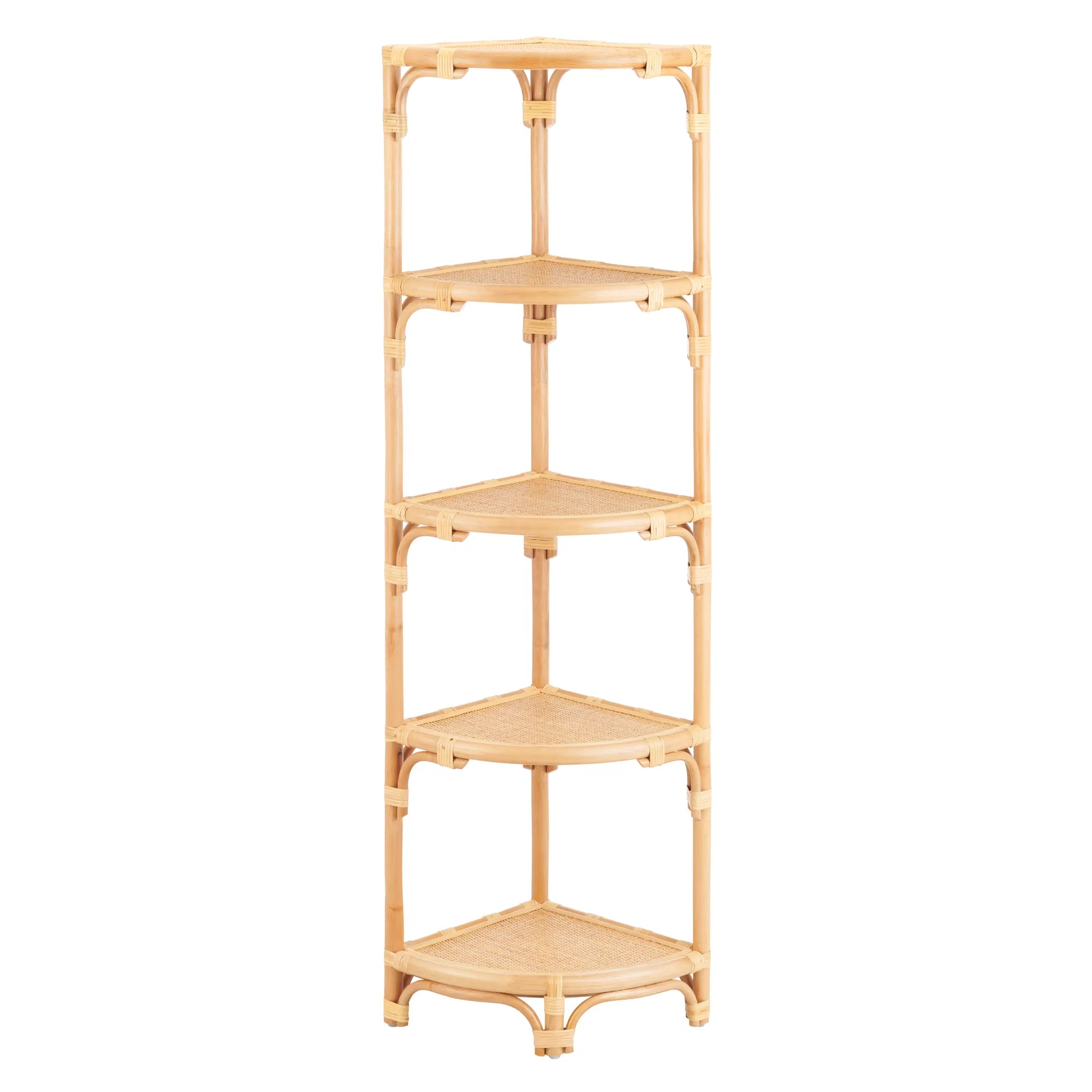 wood and cane shelf