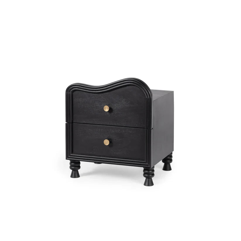 wood bedside storage